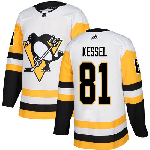 Adidas Penguins #81 Phil Kessel White Road Authentic Stitched NHL Jersey